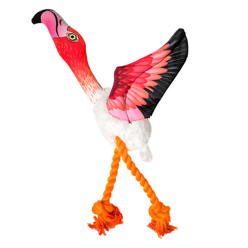 Hundespielzeug Pluche fliegende Flamingo gemischte Farben