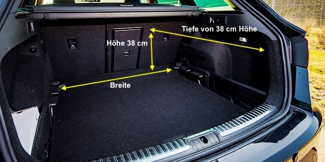 Autohundebett Karo Uni für Kofferraum schwarz – Feine Pfote