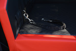 Rücksitz Autobett Dual schwarz-rot