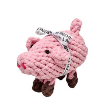 Laden Sie das Bild in den Galerie-Viewer, PIGGY PIG – Glücksschwein-Hundespielzeug aus Baumwolltau