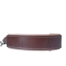 Laden Sie das Bild in den Galerie-Viewer, Leder Halsband TWO TONE - ROSE - BRAUN