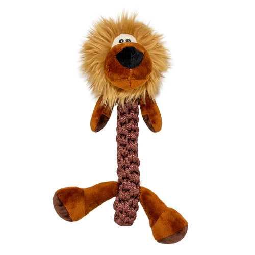 Hundespielzeug Zoo Friends Leo Löwe Stock braun