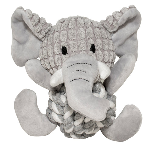 Hundespielzeug Zoo Friends Elsa Elefant Ball grau