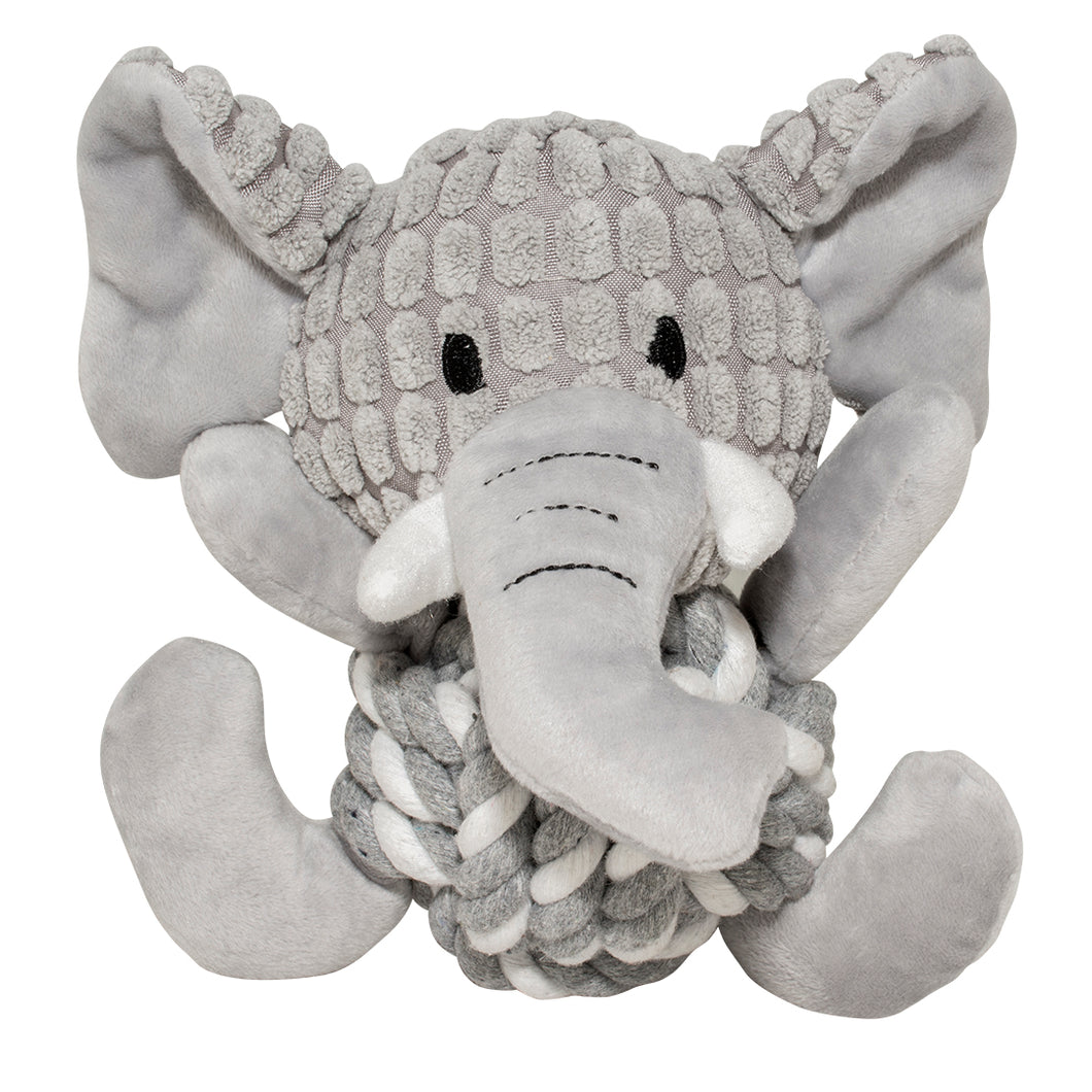 Hundespielzeug Zoo Friends Elsa Elefant Ball grau