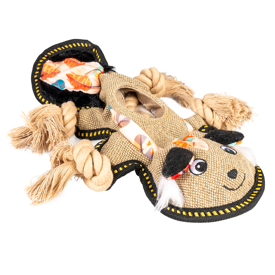 Hundespielzeug Canvas Stinktier braun