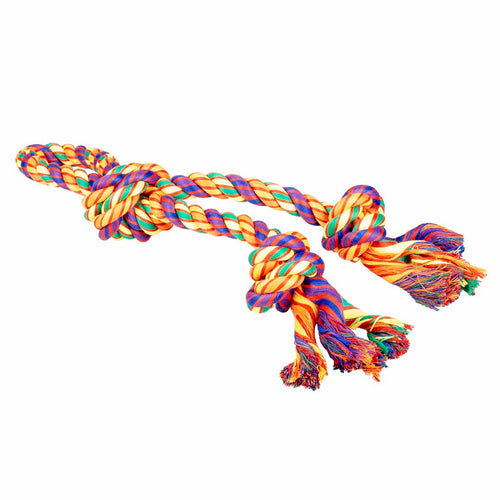 Hundespielzeug Baumwollseil Schlaufe & 1 Knoten Mehrfarbig