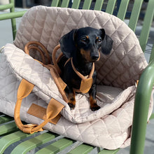 Laden Sie das Bild in den Galerie-Viewer, JAfein! Dogs &amp; Style  Hundetasche Car Elegante Greige