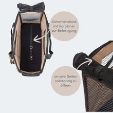 Laden Sie das Bild in den Galerie-Viewer, Leopold´s Flugtasche für Dackel und kleine Hunde mit orthopädischer Matratze
