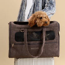 Laden Sie das Bild in den Galerie-Viewer, Hundetasche BALOUVER Cord Mocha Brown