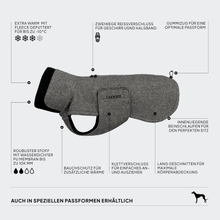 Laden Sie das Bild in den Galerie-Viewer, Cloud7 Windhundmantel Brooklyn Tweed Black Long