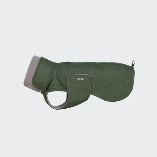 Cloud7 Hundemantel Brooklyn Flanell Fern Green Long