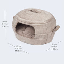 Laden Sie das Bild in den Galerie-Viewer, Hundehöhle und Hundebett Alpin beige S