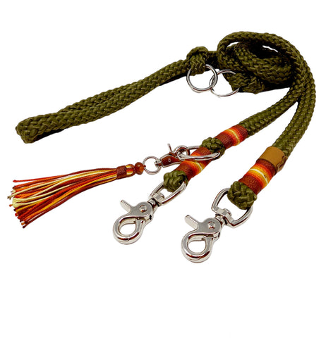 Hundeleine Seil oliv