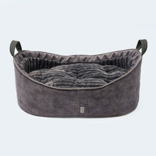 Laden Sie das Bild in den Galerie-Viewer, Cosy Dog Bed Deluxe - Hundebett für Dackel und kleine Hunde anthrazit