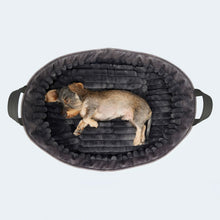 Laden Sie das Bild in den Galerie-Viewer, Cosy Dog Bed Deluxe - Hundebett für Dackel und kleine Hunde anthrazit