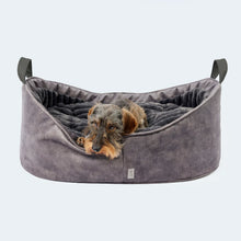 Laden Sie das Bild in den Galerie-Viewer, Cosy Dog Bed Deluxe - Hundebett für Dackel und kleine Hunde anthrazit