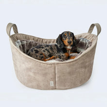 Laden Sie das Bild in den Galerie-Viewer, Cosy Dog Bed Velvet - Hundebett in Luchs-Optik