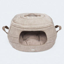 Laden Sie das Bild in den Galerie-Viewer, Hundehöhle und Hundebett Alpin beige S