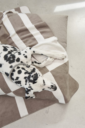 MiaCara Hundedecke Blocco Taupe/Natur