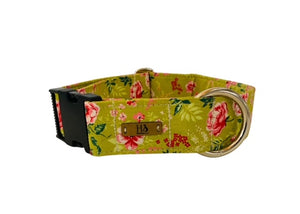 Stoffhalsband English Flower Power