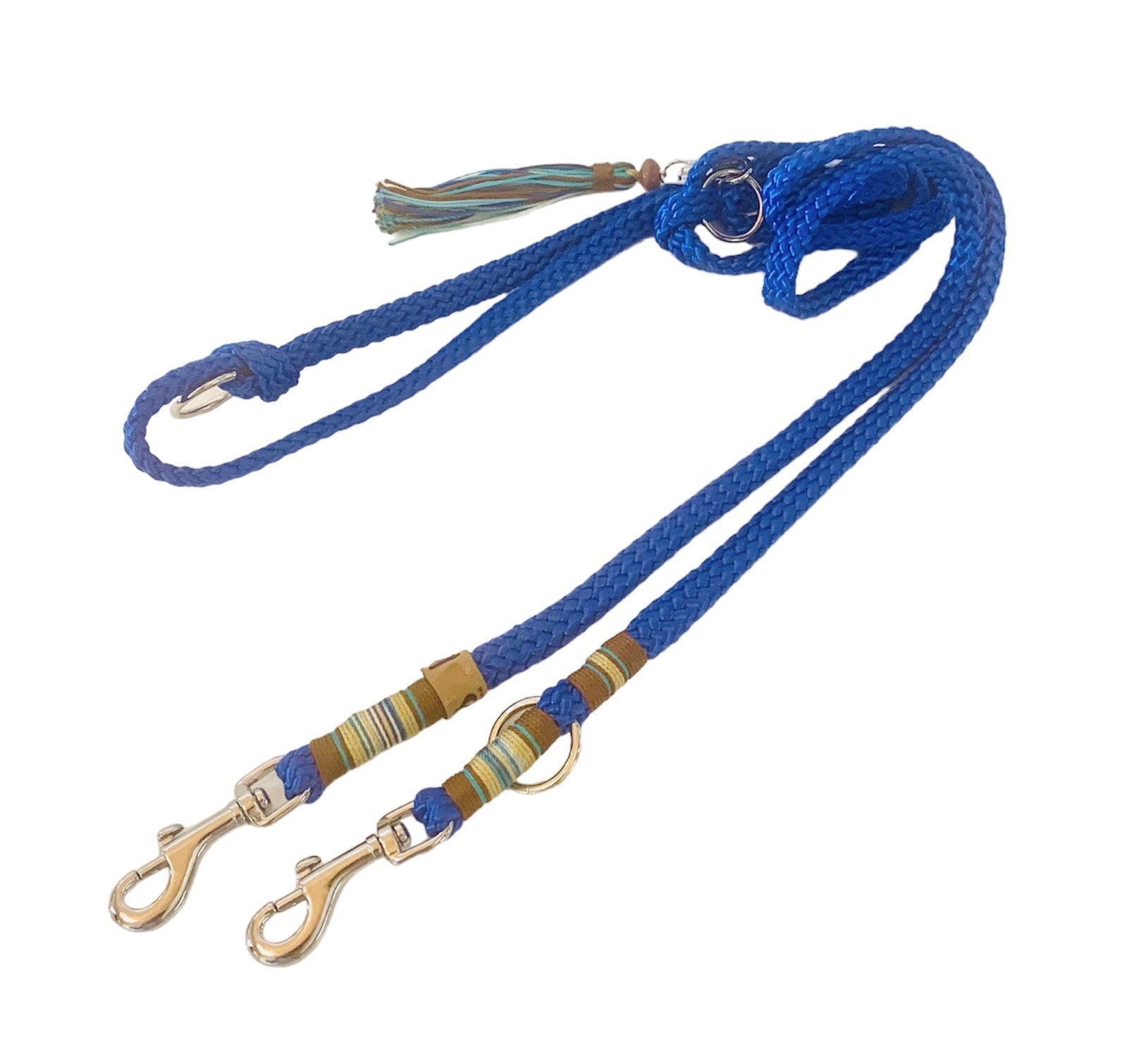 Hundeleine Seil blau-braun – Feine Pfote