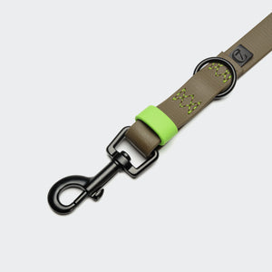 Cloud7 Hundeleine verstellbar BioThane Ipanema Olive-Neongreen
