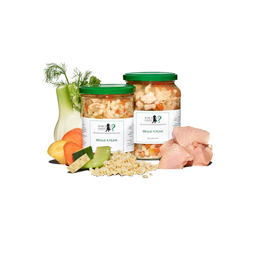 Premium Hundefutter Menü Huhn