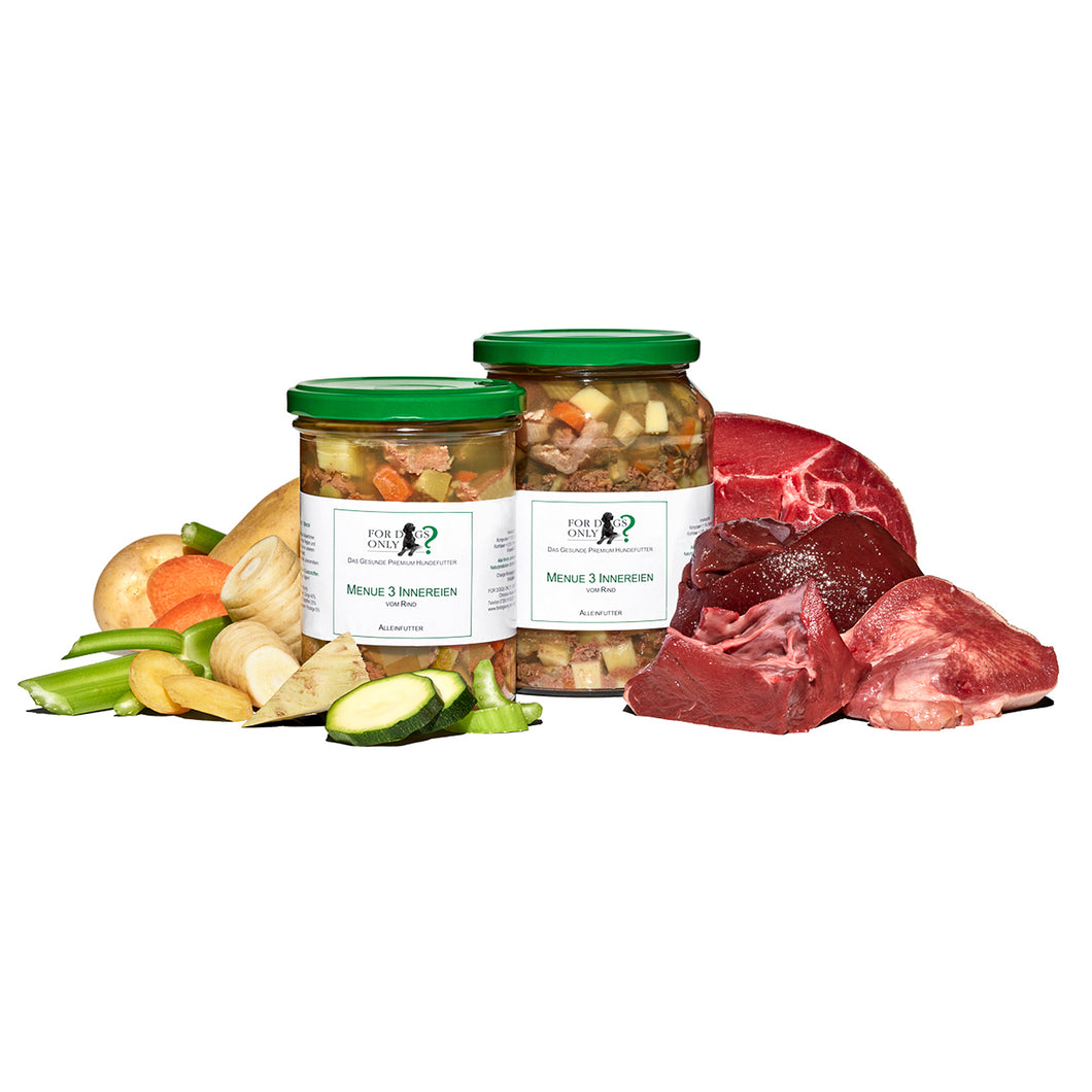 Premium Hundefutter Menü  Innereien