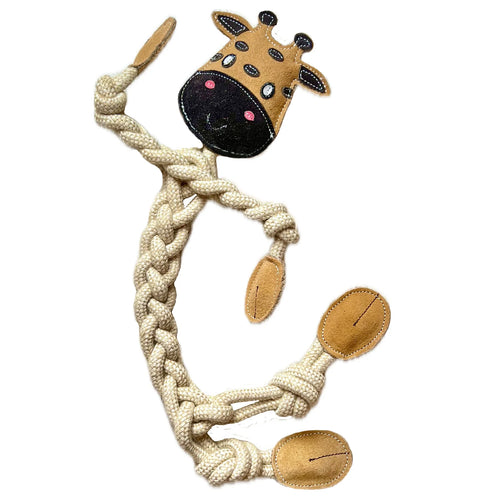 Hundespielzeug GIRAFFE mit Schnüren