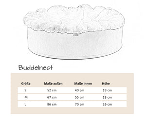 Buddelnest Hundebett dunkelgrau