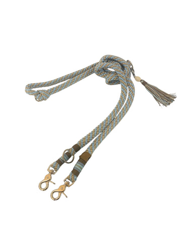 Hundeleine Seil hellblau-taupe