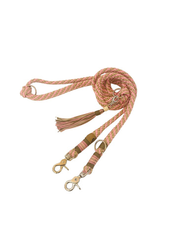 Hundeleine Seil hellrosa-taupe