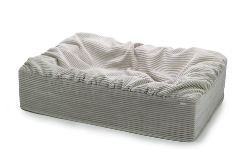 Hundebett Buddelbox Cord elfenbein