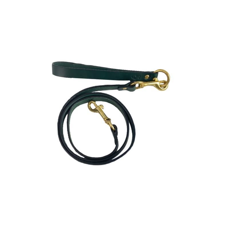 Hundeleine Galant Green aus Nubukleder