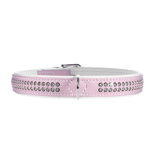 Hundehalsband MODERN ART DELUXE  rosa/weiß