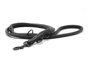 Lederleine rundgenäht Blaxxs schwarz/schwarz