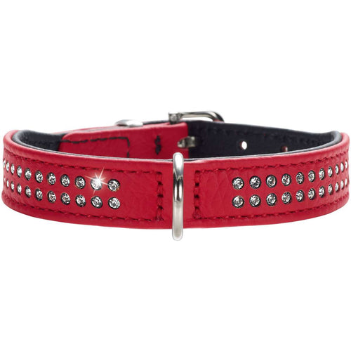 Halsband Diamond Petit rot/schwarz