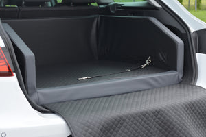Autohundebett Dual für Kofferraum schwarz-weiß