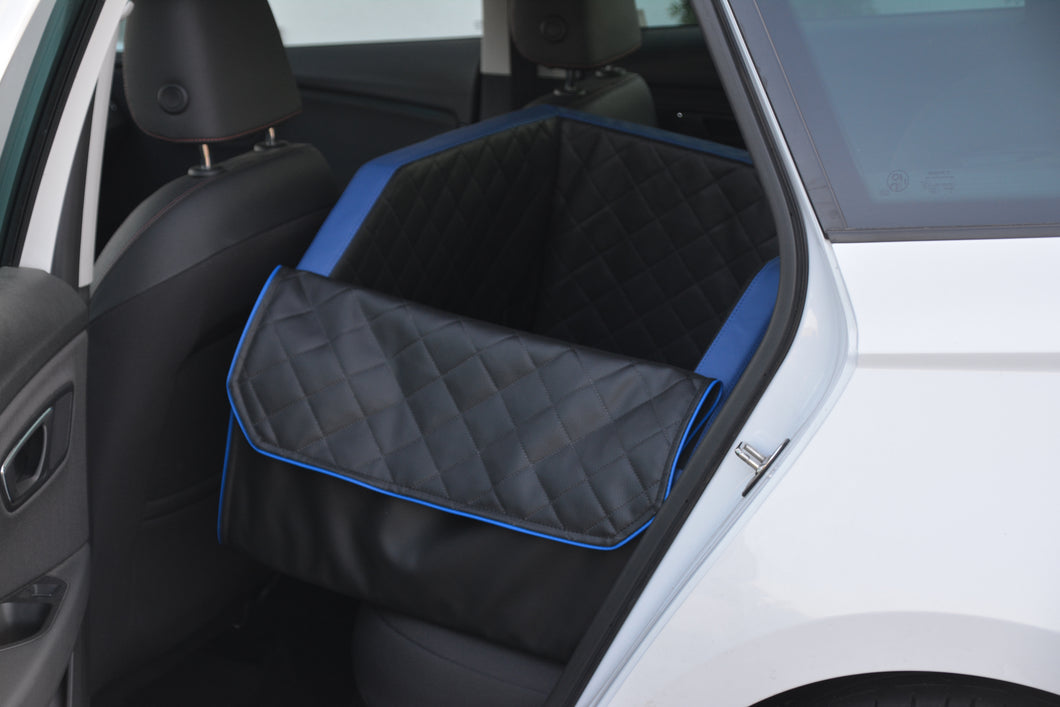 Rücksitz Autobett Karo Dual schwarz-dunkelblau