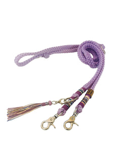 Hundeleine Seil Flieder silber Karabiner