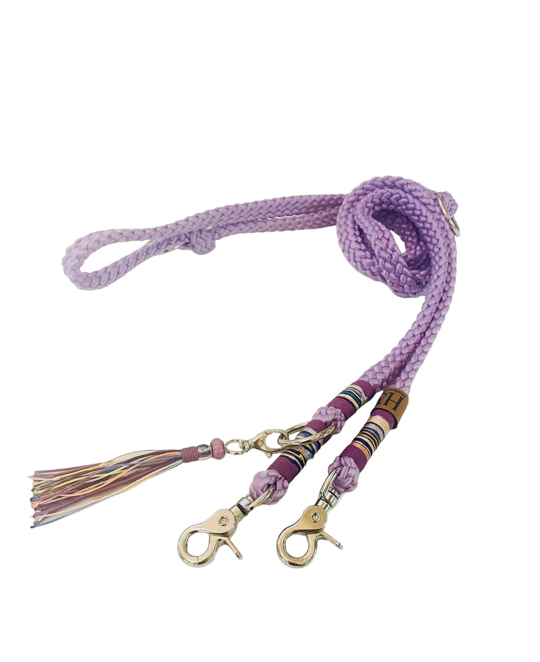 Hundeleine Seil Flieder silber Karabiner