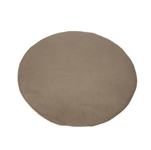 Hundematte rund aus Kunstfell beige