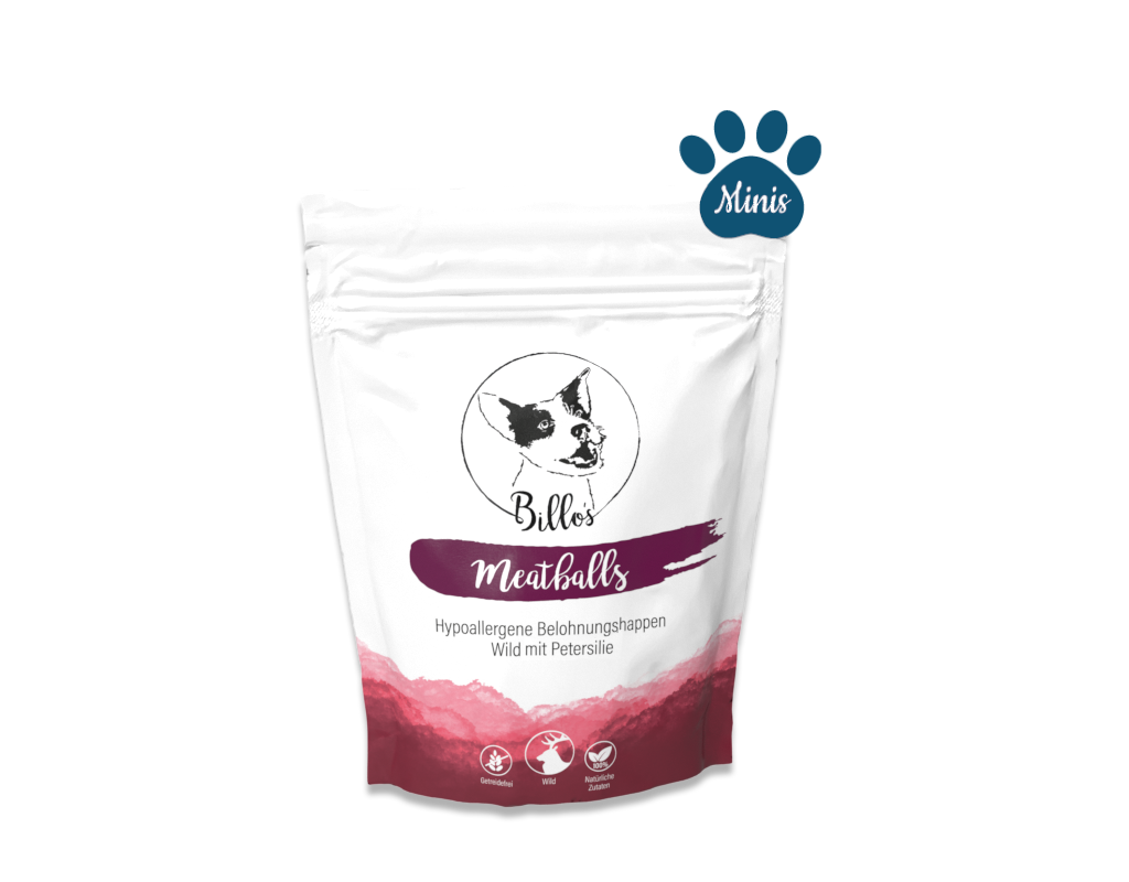 Billos Meatballs Hypoallergene Belohnungshappen Wild mit Petersilie
