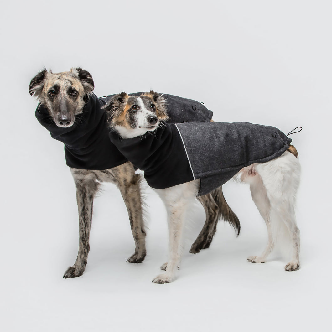 Cloud7 Hundemantel Oxford Flanell Anthra