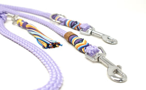 Hundeleine Seil Flieder silber Karabiner